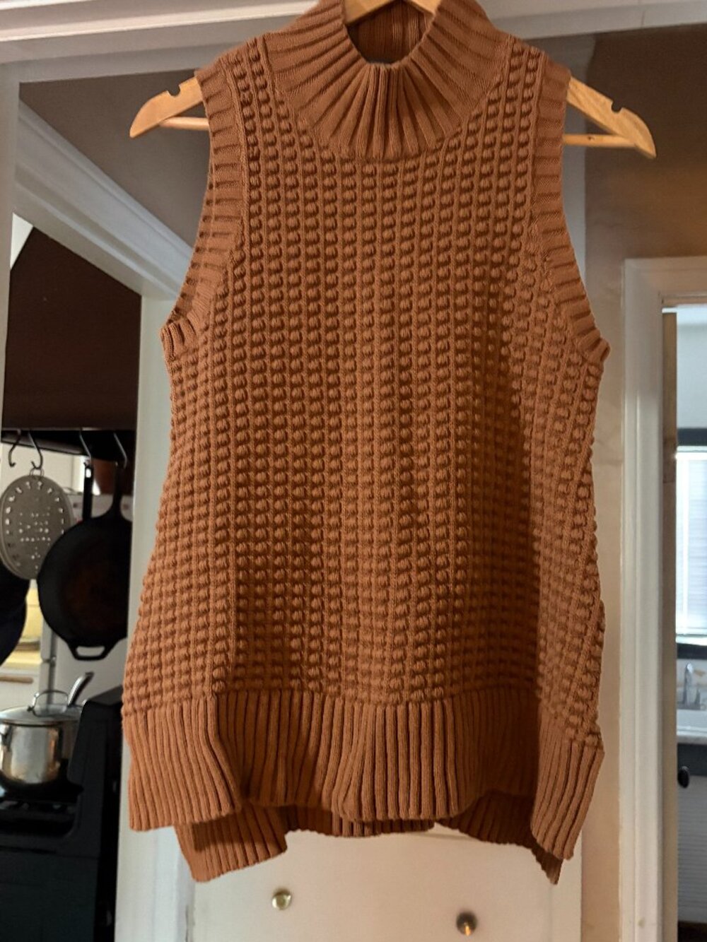French Connection Chunky Knit Sweater Vest | Size XS | 100% Cotton